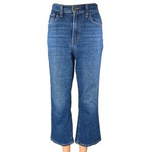 Levi's Women's Blue High Waisted Crop Flare Bootcut Denim Jeans Pants Size 26
